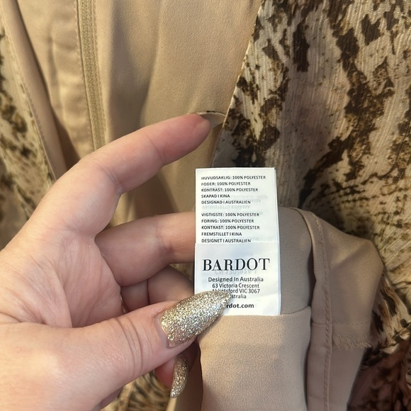 BARDOT Splice Leopard Dress In Snke Print - Picture 6 of 12